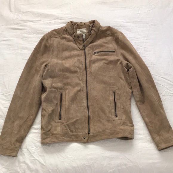 Selected Homme suede leather jacket - Picture 1 of 5